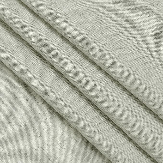 Green Linen Curtains 102 Inches Long for Living Room 2 Panel Set Back Tab Rod Pocket Sage Green Semi Sheer Curtains Light Filtering Burlap Extra Long Drapes Farmhouse Decor for High Window 40x102
