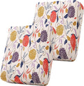 Smiry Printed Couch Cushion Covers, Stretch Soft Couch Covers for Sofa, Washable Non-Slip Sofa Slipcover Furniture Protector for Indoor and Outdoor (2 Pack, Orange)