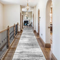 3x20 Washable Hallway Runner Rug: Extra Long Runners for Entryway Living Room Dining Room - Stain and Water Resistant Rugs with Non-Slip Backing - Soft Low-Pile Carpet 20ft Grey
