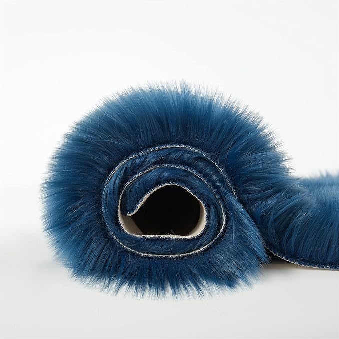 EasyJoy Ultra Soft Fluffy Shaggy Area Rug Faux Fur Rug Chair Cover Seat Pad Fuzzy Area Rug for Bedroom Floor Sofa Living Room (4 x 6 ft Rectangle,Dark Blue