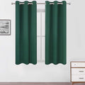 LEMOMO Dark Green Bedroom Blackout Curtains/38 x 63 Inch Long/Set of 2 Curtain Panels/Thermal Insulated Room Darkening Curtains for Bedroom
