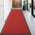 OLANLY Front Door Mat Indoor Outdoor Entrance, Waterproof Heavy Duty Doormat, Fade Resistant, Low Profile, Easy Clean Patio Porch Welcome Floor Mats for Entry, 59x23, Red