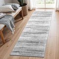Washable Kitchen Runner Rug for Family: Easy-to-Clean Runners for Hallway Entryway Bedroom - Stain and Water Resistant Rugs with Non-Slip Backing - Soft Low-Pile Carpet 2x6 Grey