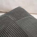 Dark Gray 2 Packs Lumbar Decorative Throw Pillow Covers – 14x22in