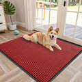 OLANLY Front Door Mat Indoor Outdoor Entrance, Waterproof Heavy Duty Doormat, Fade Resistant, Low Profile, Easy Clean Patio Porch Welcome Floor Mats for Entry, 40x32, Red