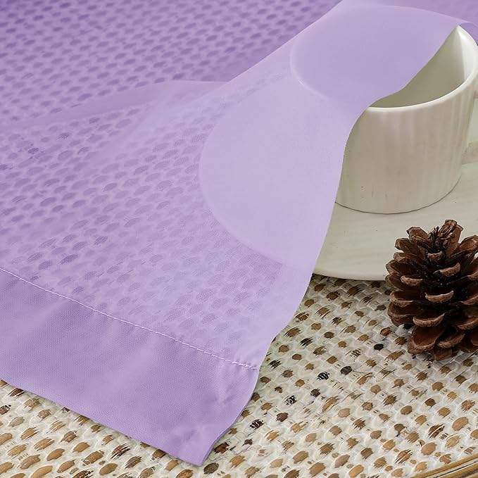 Aiyufeng Light Purple Sheer Curtain Panels Pair Sold 72 Inch Length, Light Filtering Window Curtain Drapes Treatment for Kitchen, Bedroom/Children Room, Voile Top Dual Rod Pocket, 2 Pack of 42 x 72"