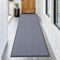 OLANLY Front Door Mat Indoor Outdoor Entrance, Waterproof Heavy Duty Doormat, Fade Resistant, Low Profile, Easy Clean Patio Porch Welcome Floor Mats for Entry, 71x30, Ash Grey