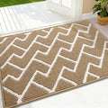 OLANLY Front Door Mat, Non-Slip Rubber Backing, Dirt Resistant and Absorbent, Washable, Easy to Clean Low-Profile Indoor Doormat for Back Door, Entryway, Inside Entrance, 36x24, Beige