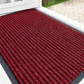 OLANLY Front Door Mat Indoor Outdoor Entrance, Waterproof Heavy Duty Doormat, Fade Resistant, Low Profile, Easy Clean Patio Porch Welcome Floor Mats for Entry, 33x21, Wine Red