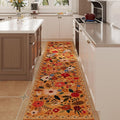 Rugcomf Runners for Hallways Kitchen Runner Rug Non Slip 2'x10' Long Washable Rugs with Rubber Backing Soft Floral Carpet Runner for Hallways, Kitchen, Laundry, Bedroom, Bathroom(Yellow)
