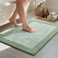 Bathroom Rugs 30x20 Non Slip Washable, Green Bath Mat for Bathroom Floor Tub, Soft Absorbent Quick Dry Mats for Shower, Bathtub,Home Decor