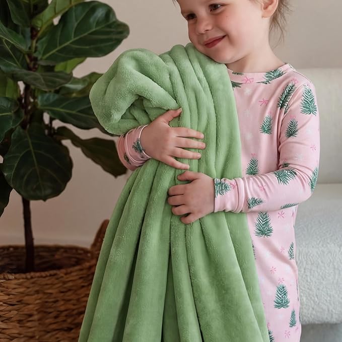 Bedsure GentleSoft Fleece Blanket Twin Size Green - 300GSM Lightweight Plush Fuzzy Cozy Soft Warm Blanket for Bed, Sofa, Couch, Travel, Camping, Emerald, 60x80 inches