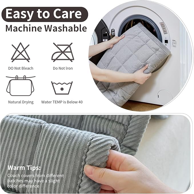 Couch Covers for Dogs Washable, Non Slip Couch Covers for Loveseat Sofa Pet Friendly, Soft Fuzzy Sofa Covers for Pet, Dog Couch Cover Furniture Protector(1PC,Light Grey,27.6"x27.6")