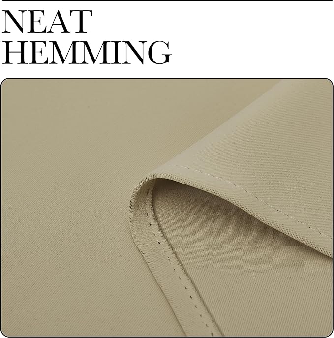 NICETOWN Thermal Insulated Grommet Room Darkening Curtains/Draperies/Panels for Bedroom (Cocoa Eggnog, 2 Panels, W42 x L63 inches)
