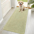 OLANLY Dog Door Mat for Muddy Paws 70x35, Absorbs Moisture and Dirt, Absorbent Non-Slip Washable Doormat, Quick Dry Chenille Mud Mat for Dogs, Entry Indoor Entryway Carpet for Inside Floor, Vanilla