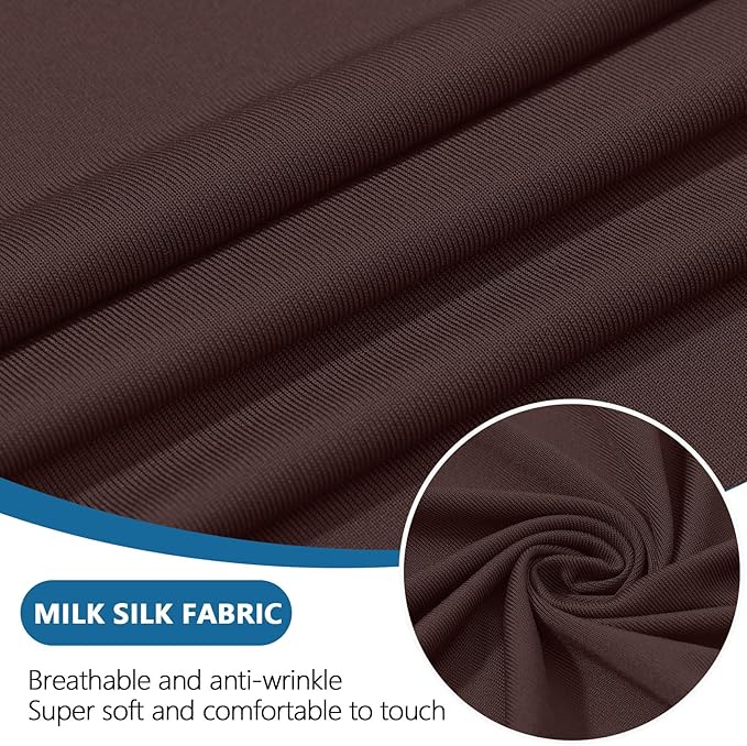 hyha Milk Silk Couch Cushion Covers for Sectional Sofa, Soft Sectional Sofa Couch Covers L Shape Washable, Outdoor Cushion Covers for Patio Furniture with Elastic Bottom(Chaise, Chocolate)