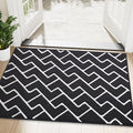 OLANLY Front Door Mat, Non-Slip Rubber Backing, Dirt Resistant and Absorbent, Washable, Easy to Clean Low-Profile Indoor Doormat for Back Door, Entryway, Inside Entrance, 48x32, Deep Black