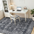 Area Rug for Living Room, 5x7 – Black, Black Washable Area