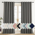 NICETOWN Grizzle Gray Vintage Linen 100% Blackout Curtains for Living Room, Thermal Insulated Curtains 95“ Long, Noise Reducing Window Treatment Drapes for Home Office, 62" Wide Per Panel, Set of 2