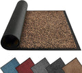 Mibao Front Door Mat, Dirt Trapper Welcome Mat for Outdoor Indoor, Non-Slip Waterproof Doormat, Durable Machine Washable Low Profile Entry Rug for Back Door Outside Patio Porch, 72" x 24", Brown