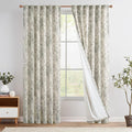 jinchan Lined Linen Blend Curtain Floral Curtains for Living Room 84 Inches Long Grey Peony Flower Printed Curtain Back Tab Farmhouse Patterned Drapes Bedroom Window Curtains Set 2 Panels