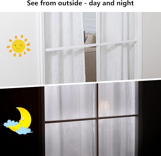 Curtain Panel, 90 Inch Beige Light-Filtering Cotton Blend