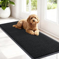 OLANLY Front Door Mat Indoor Outdoor Entrance, Waterproof Heavy Duty Doormat, Fade Resistant, Low Profile, Easy Clean Patio Porch Welcome Floor Mats for Entry, 47x17, Black