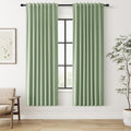 Guken Light Sage 100% Blackout Linen Curtains 72 Inch Length 2 Panels Set for Living Room Bedroom Back Tab/Rod Pocket Thermal Insulated Black Out Drapes Room Darkening Window Curtains