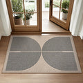 Lahome Enfys Rainbow Easy Jute Rug, 2x3 Farmhouse Kitchen Rugs Non Slip Washable Entryway Rug, Neutral Non Slip Non Shedding Low Pile Indoor Outdoor Door Mats for Porch Foyer
