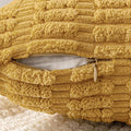 Pack of 2 Corduroy Decorative Throw Pillow Covers – Yellow, 20x20in