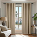 Deconovo Blackout Curtains, Thermal Insulated, W52 x L108 2 Panels, Back Tab, Machine Washable, Room-Darkening Drapes for Bedroom/Living Room Khaki
