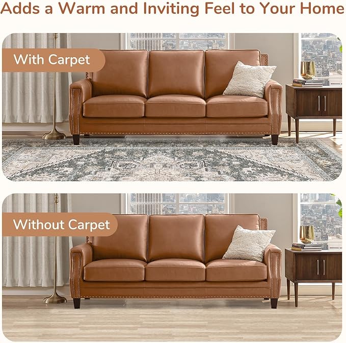 OPPODREAM Soft Area Rugs 5x7, 5x7 Washable Rug with Non Slip Backing, 5 x 7 Faux Cashmere Low-Pile Carpet, Greenish Grey