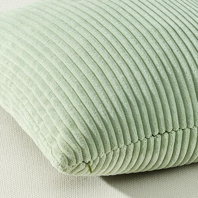 Topfinel Sage Green Decorative Throw Pillow Covers Set of 4,Soft Velvet Modern Double-Sided Designs Match Cushion Cases for Home Decor, Pillow Inserts Not Included (16x16 inch)