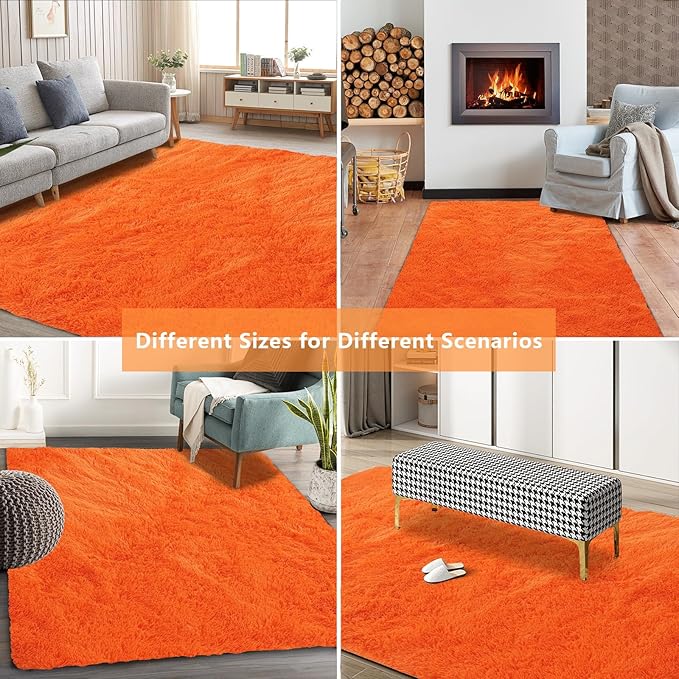 Boshengya 9X12 Large Area Rugs for Living Room Bedroom,Big Shag Rug for Bedroom Dorm,Soft Fluffy Indoor Carpet Nursery Rugs for Kids Girls Room Home Decor