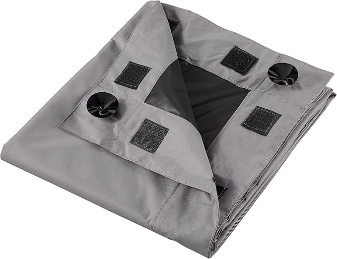 Amazon Basics Portable Energy Saving Noise Reducing Blackout Curtain Shade with Suction Cup Mounts, 50"W x 78"L, Dark Grey, 2-Pack