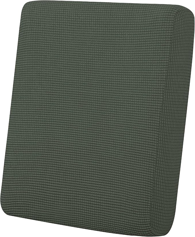 Easy-Going Stretch Chair Cushion Cover Sofa Cushion Furniture Protector Sofa Seat Sofa Slipcover Sofa Cover Soft Flexibility with Elastic Bottom(Chair Cushion, Olive Green)