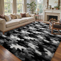 5x7 Ft Large Shag Rugs for Bedroom Living Room, Tie Dyed Ultra Soft Fluffy Furry Area Rug for Indoor Floor, Aesthetic Carpet for Home Decor (Grey)