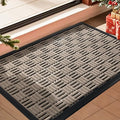 Mibao Front Door Mat, Heavy Duty Durable Welcome Mat for Outdoor Indoor, Dirt Trapper Waterproof Super Absorbent Door Mat for Entryway Outside Patio Porch, 29.5" x 17", Beige