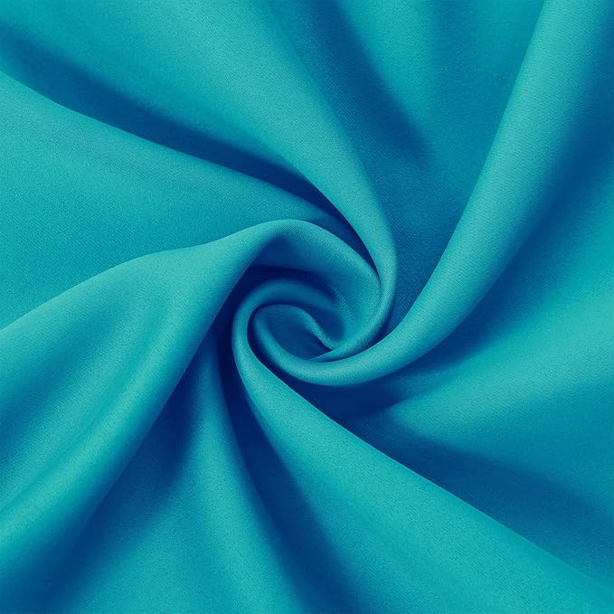 LEMOMO Teal/Turquoise Kids Blackout Curtains for Bedroom/52 X 84 Inch/Set of 2 Panels Thermal Insulated Living Room Curtains