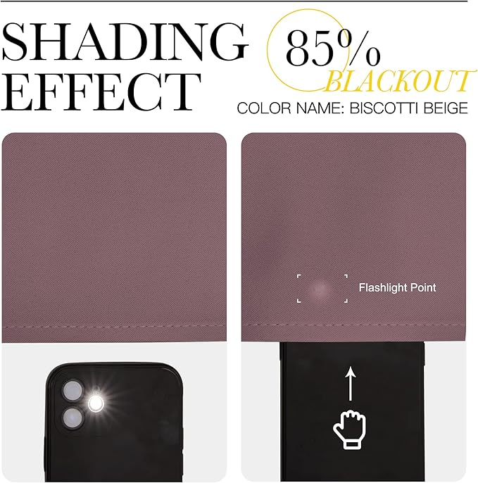 NICETOWN Room Darkening Curtains for Bedroom - Home Decoration Privacy Protection Thermal Insulated Solid Drapes/Draperies for Sliding Glass Door (Dry Rose, Set of 2, 34 x 84 inches)