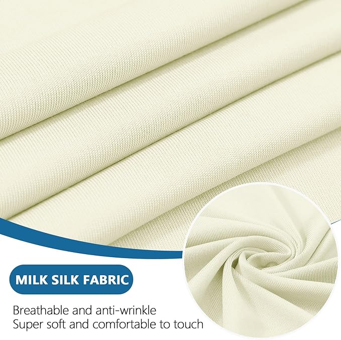 hyha Milk Silk Couch Cushion Covers, Soft Magic Sofa Covers Washable for Cushion Couch, Stretch Sectional Outdoor Cushion Covers for Patio Furniture with Elastic Bottom(Small, Cream)