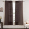 Nanspring Coffee Linen Curtains for Living Room Back Tab Light Filtering Privacy Semi Sheer Drapes Modern Farmhouse Decor Linen Textured Gauze Curtain for Bathroom Bedroom 2 Panels Set 52x72