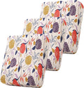 Smiry Printed Couch Cushion Covers, Stretch Soft Couch Covers for Sofa, Washable Non-Slip Sofa Slipcover Furniture Protector for Indoor and Outdoor (3 Pack, Orange)