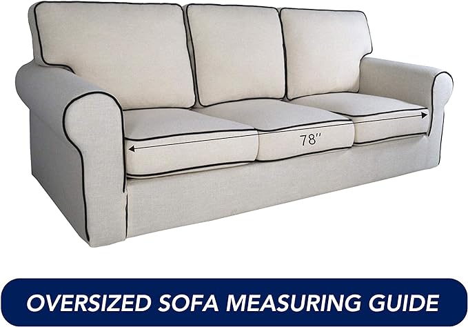 PureFit Super Stretch Sofa Slipcover – Spandex Non Slip Soft Couch Sofa Cover, Washable Furniture Protector with Non Skid Foam and Elastic Bottom for Kids, Pets （Oversized Sofa, Deep Teal）