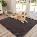 OLANLY Front Door Mat Indoor Outdoor Entrance, Waterproof Heavy Duty Doormat, Fade Resistant, Low Profile, Easy Clean Patio Porch Welcome Floor Mats for Entry, 40x32, Tan
