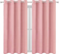 LEMOMO Pink Thermal Blackout Curtains/52 x 72 Inch/Set of 2 Panels Room Darkening Curtains for Bedroom