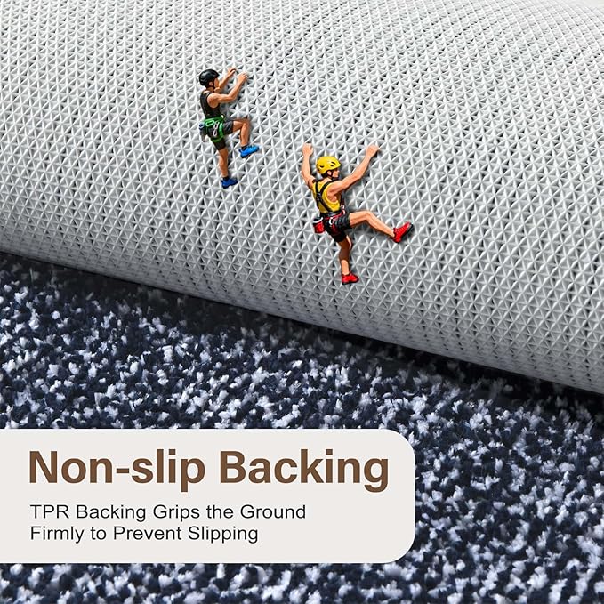 70x24 Long Bathroom Rugs Washable Non Slip, Dark Blue Bath Mat for Bathroom Floor Tub, Soft Absorbent Quick Dry Mats for Shower, Bathtub,Home Decor