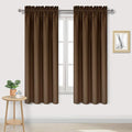 DWCN Blackout Curtains – Thermal Insulated, Energy Saving & Noise Reducing Bedroom and Living Room Curtains, Brown, W 42x L 63 Inch, Set of 2 Rod Pocket Curtain Panels