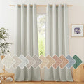 NICETOWN Linen Gray Curtains for Windows, Grommet Top Thick Flax Semi Sheer Eclectic Drapes Privacy Assured with Light Filtering for Kids Room/Living Room, W55 x L84, 2 Pieces
