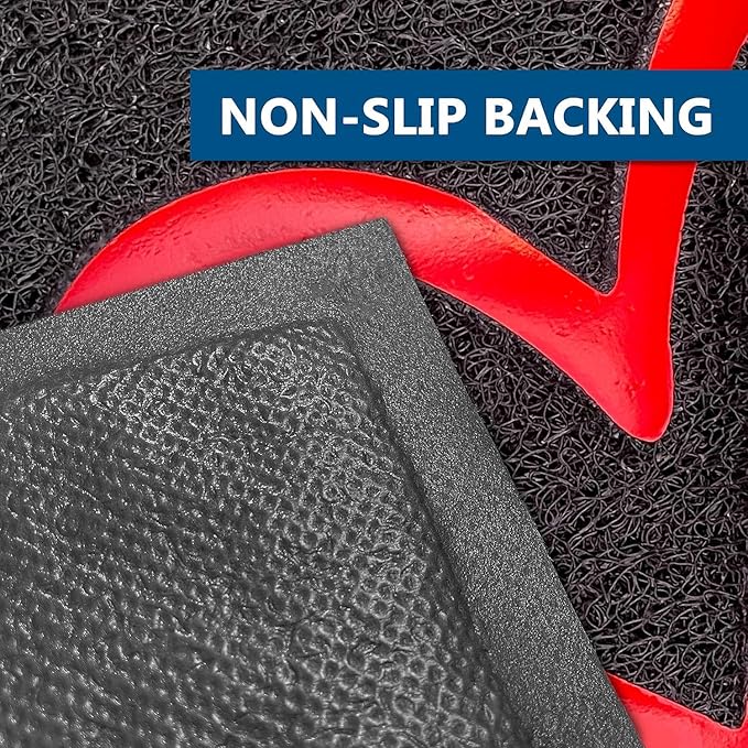 EARTHALL Door Mat 3-Pack Outside Inside Home Doormat 30"x17.5" Durable Floor Mat Non Slip Rug Ultra Absorb Mud Easy Clean Front Doormat for Garage, Entryway, Patio, High Traffic Areas, Black